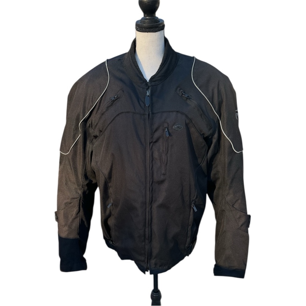 Fulmer Padded Motorcycle Jacket Men XL Black Bikercore Streetwear Biker